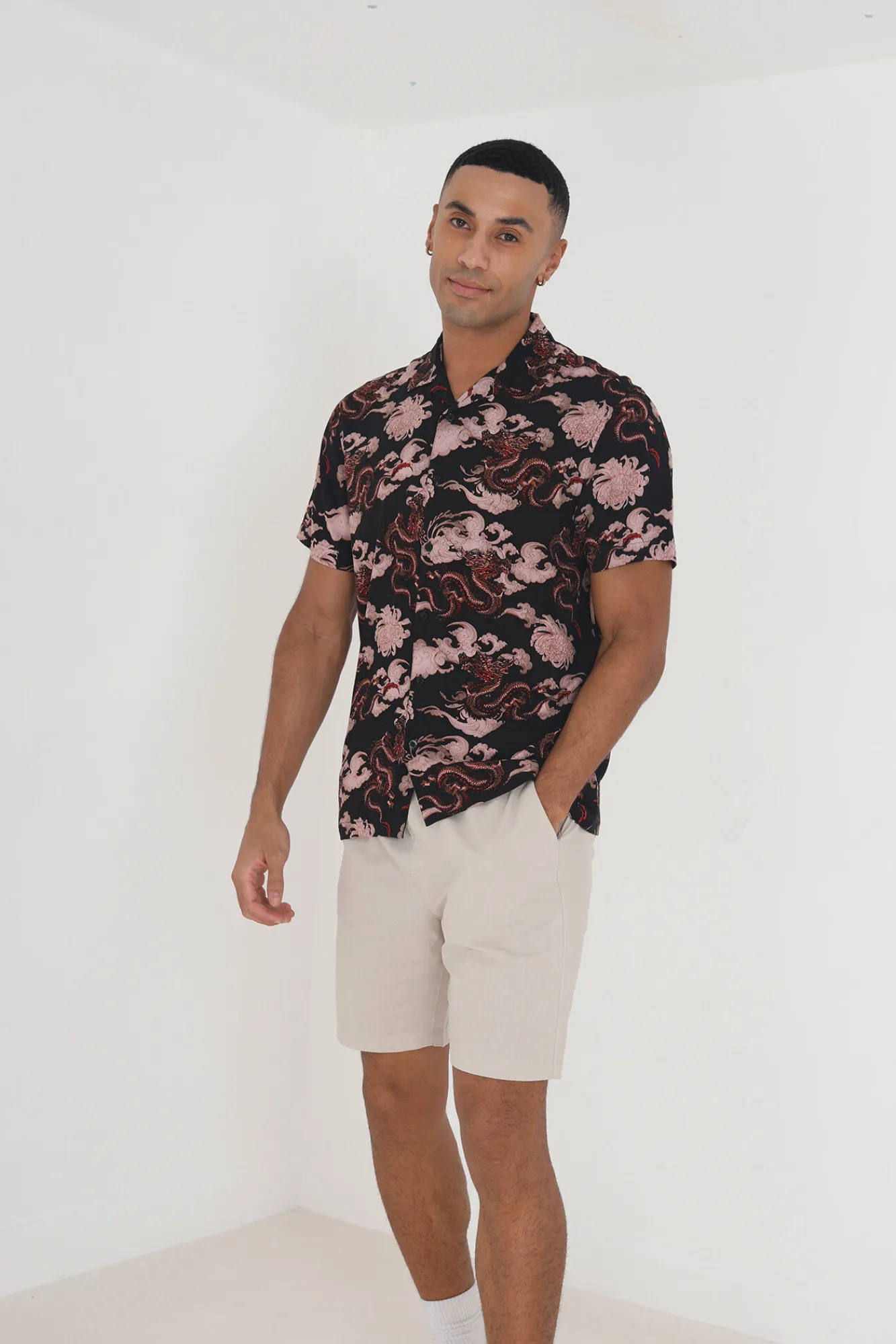 Brave Soul Camisa Manga Corta Y Estampada. Multicolor