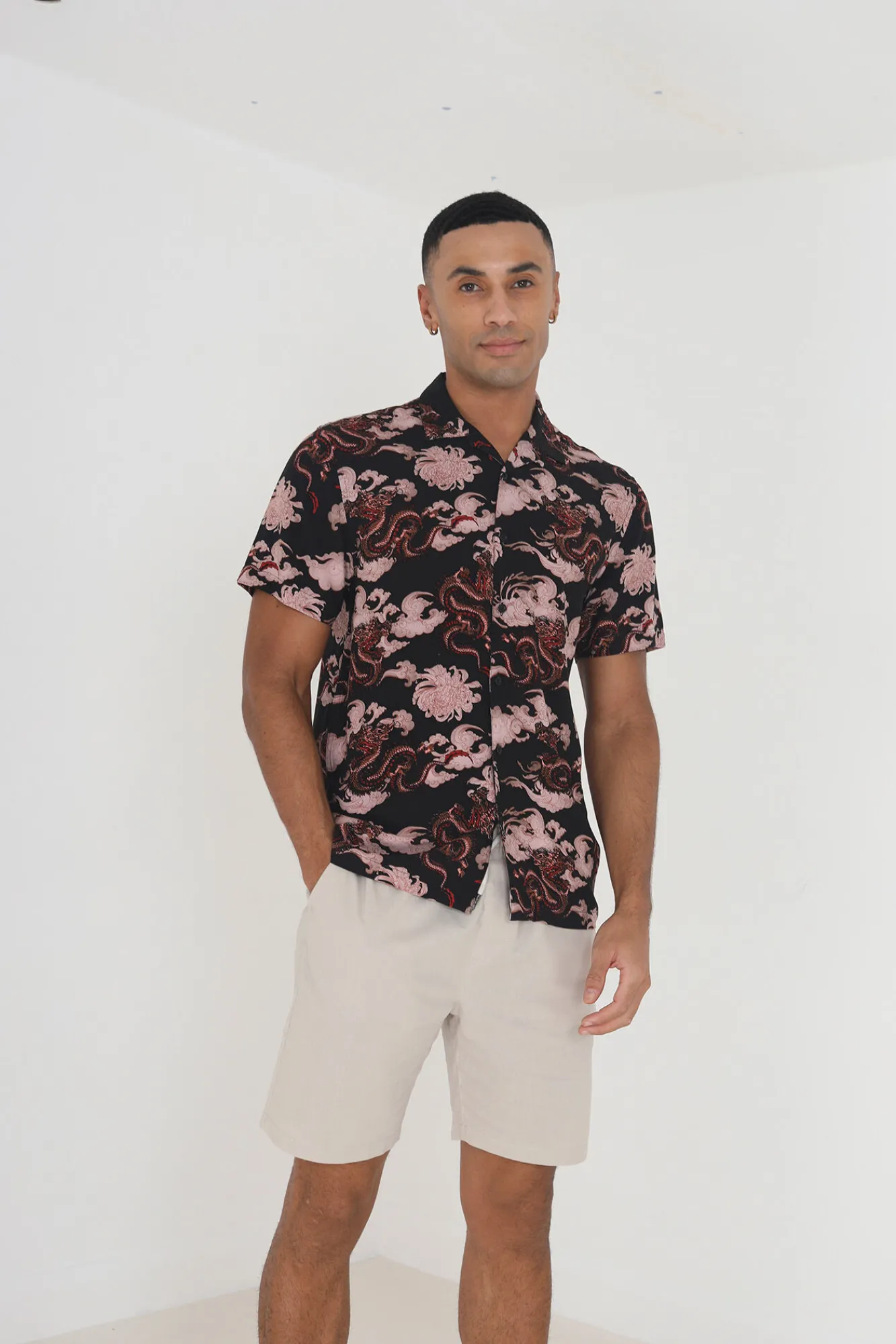 Brave Soul Camisa Manga Corta Y Estampada. Multicolor