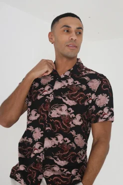 Brave Soul Camisa Manga Corta Y Estampada. Multicolor