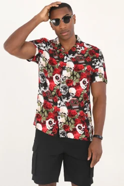 Brave Soul Camisa Manga Corta Y Estampada. Multicolor Discount