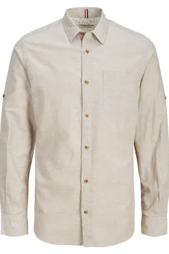 Jack & Jones Camisa Manga Larga Beige Best