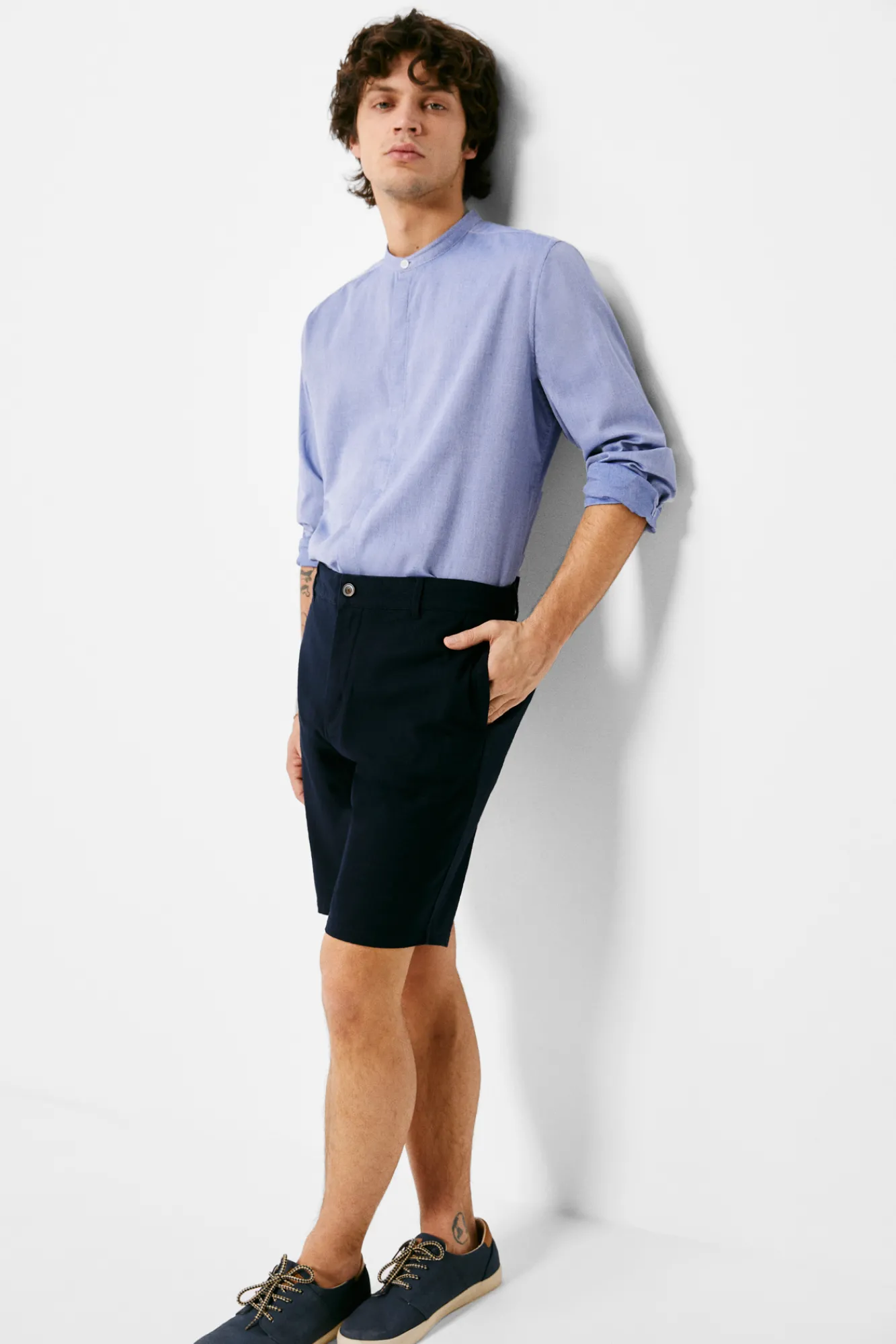 * Camisa Mao Azul Medio Hot