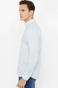 Cortefiel Camisa Microvichy Facil Plancha Verde Discount