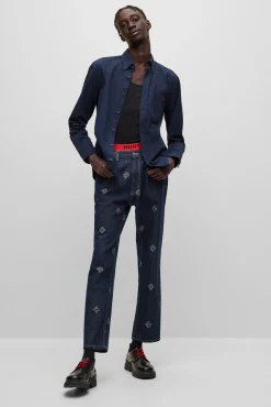 HUGO Camisa Oxford Azul Oscuro Sale
