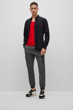 HUGO Camisa Oxford Negro Discount