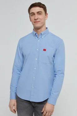 HUGO Camisa Oxford Azul Indigo Hot