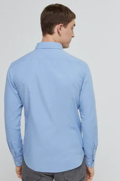 HUGO Camisa Oxford Azul Indigo Hot