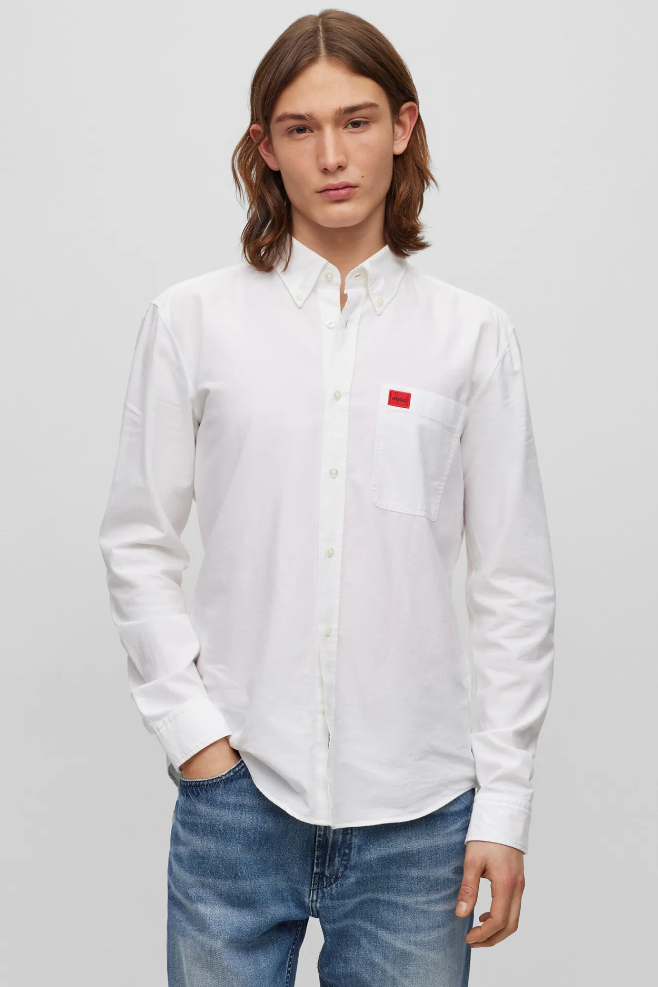 HUGO Camisa Oxford Blanco Hot