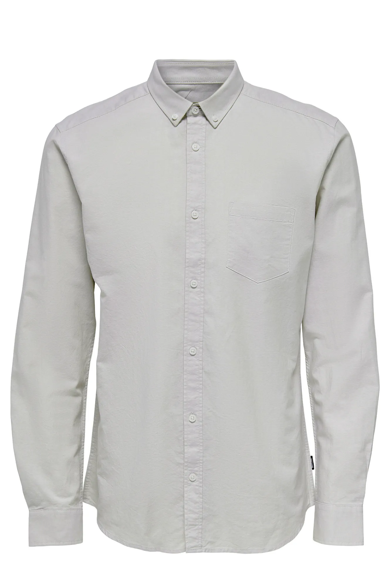 Only & Sons Camisa Oxford Gris Medio Clearance