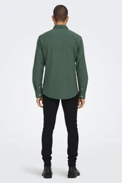 Only & Sons Camisa Oxford Verde Online