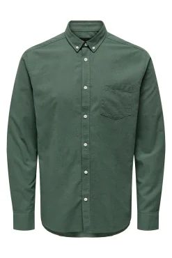 Only & Sons Camisa Oxford Verde Online