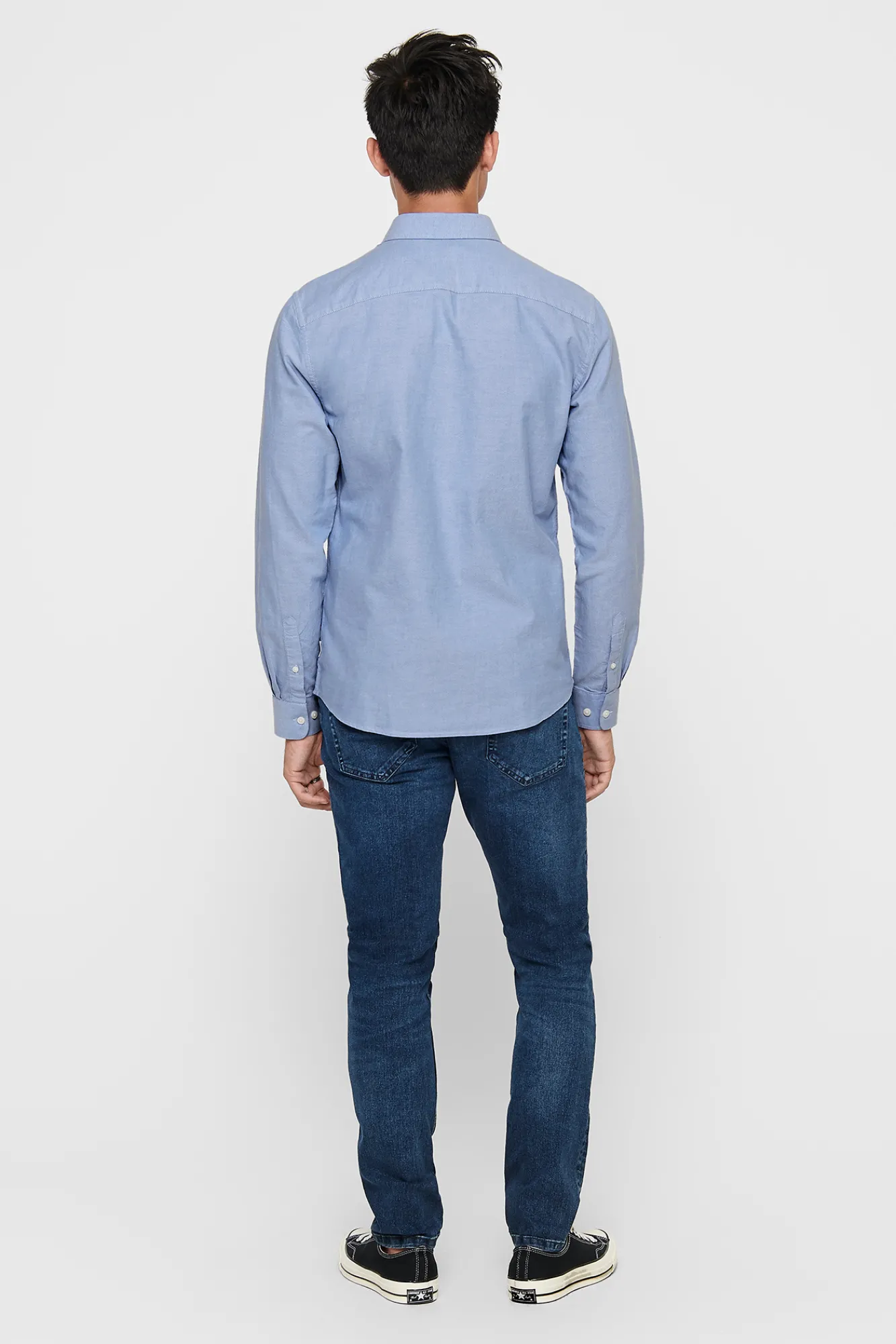 Only & Sons Camisa Oxford Azul Claro Discount