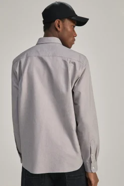 * Camisa Oxford Color Gris Oscuro Clearance