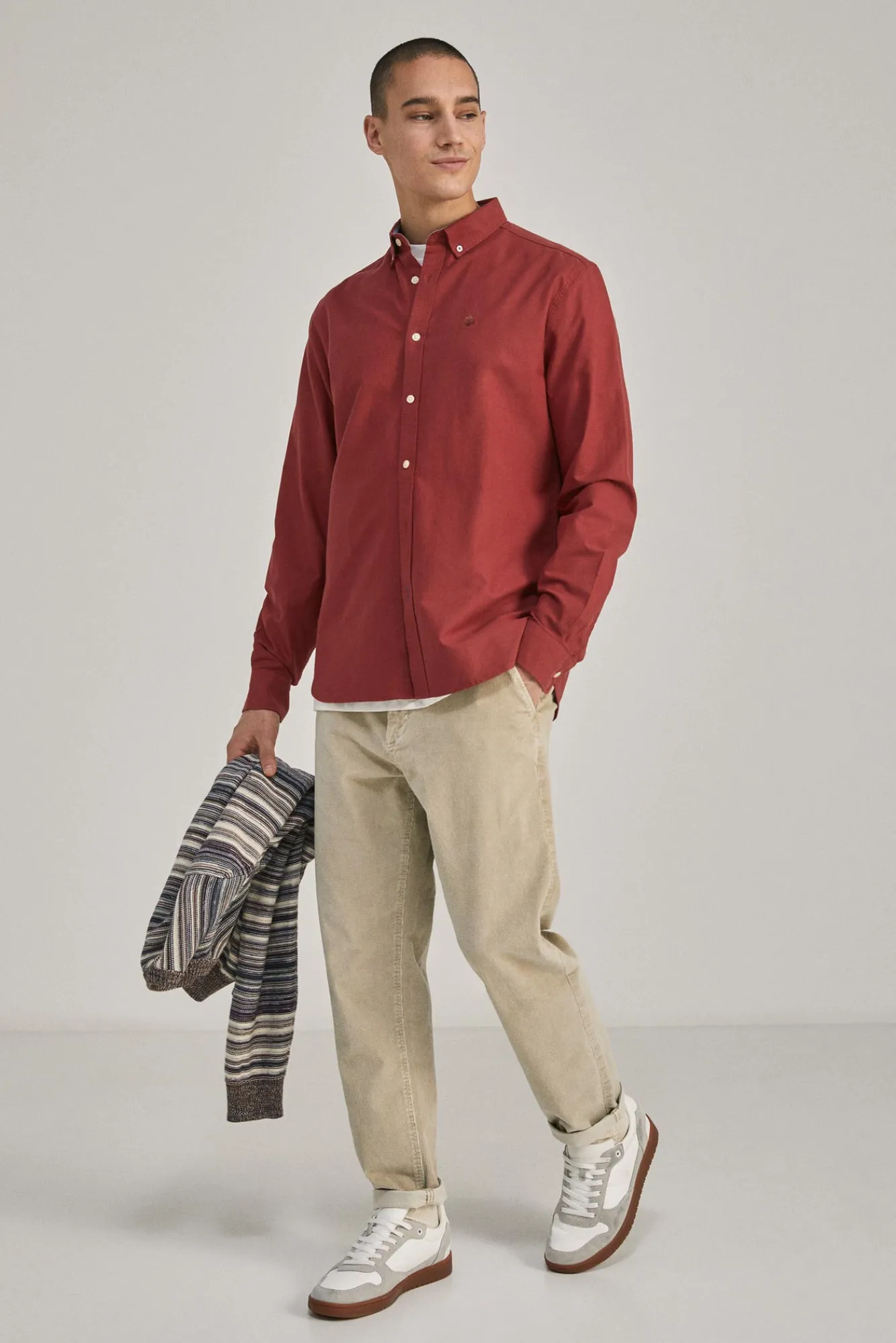 * Camisa Oxford Color Rojo Best