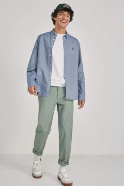* Camisa Oxford Color Azul Medio New