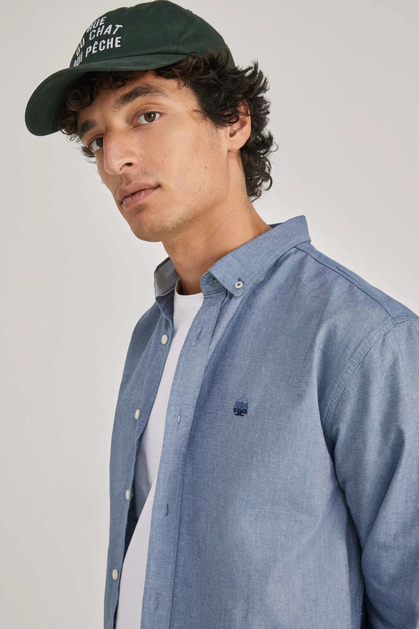 * Camisa Oxford Color Azul Medio New