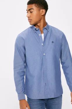 * Camisa Oxford Color Azul Medio Clearance
