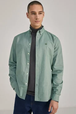 * Camisa Oxford Color Verde Sale