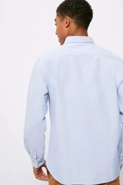 * Camisa Oxford Color Azul Claro