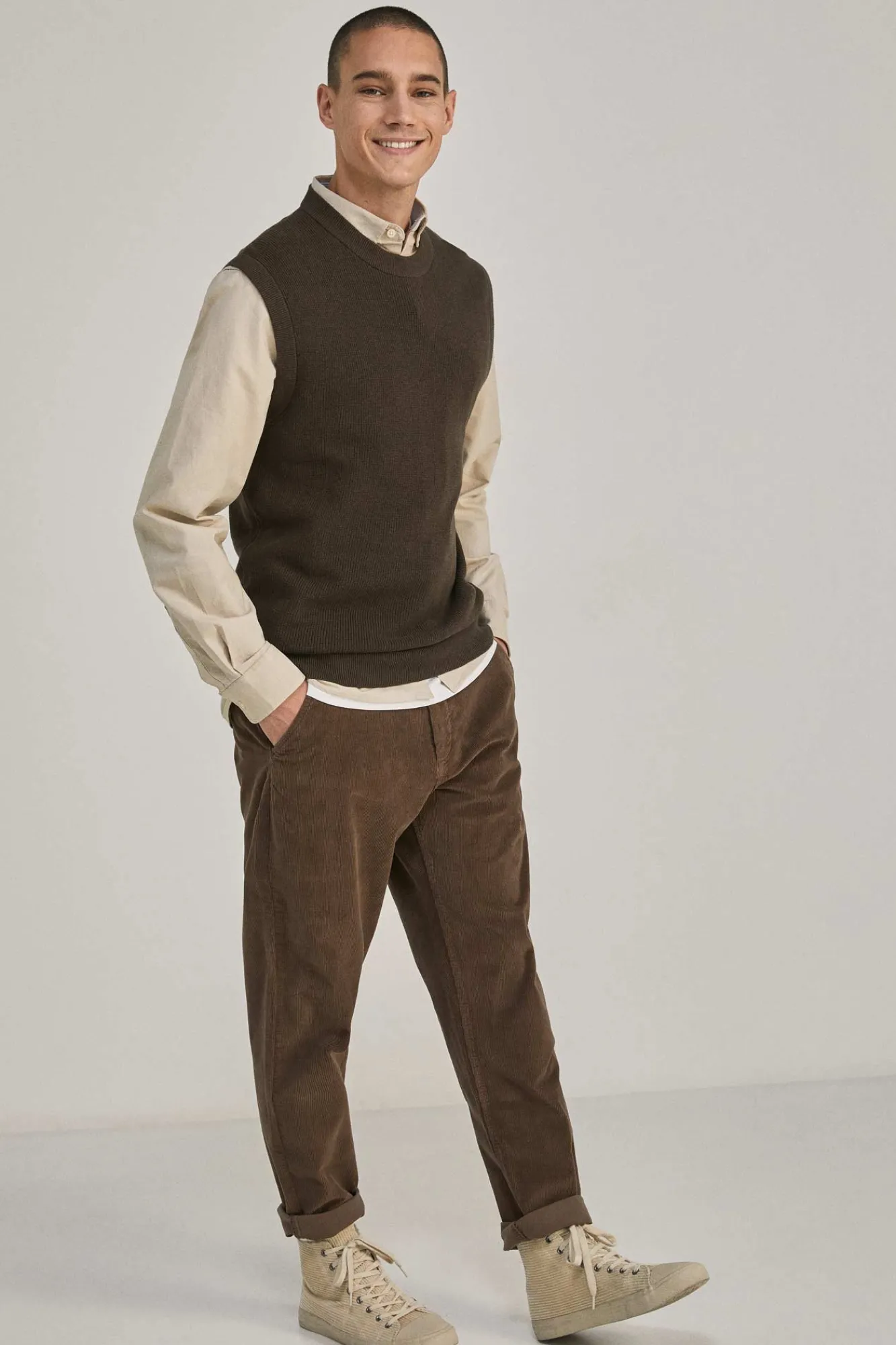 * Camisa Oxford Color Beige New