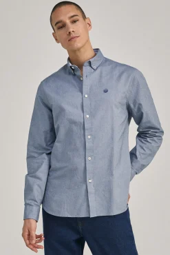* Camisa Oxford Color Azul Medio Discount