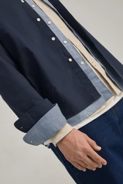 * Camisa Oxford Color Azul Medio Discount