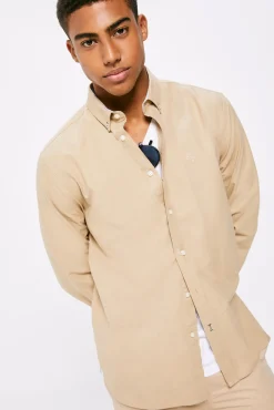* Camisa Oxford Color Beige Medio Best