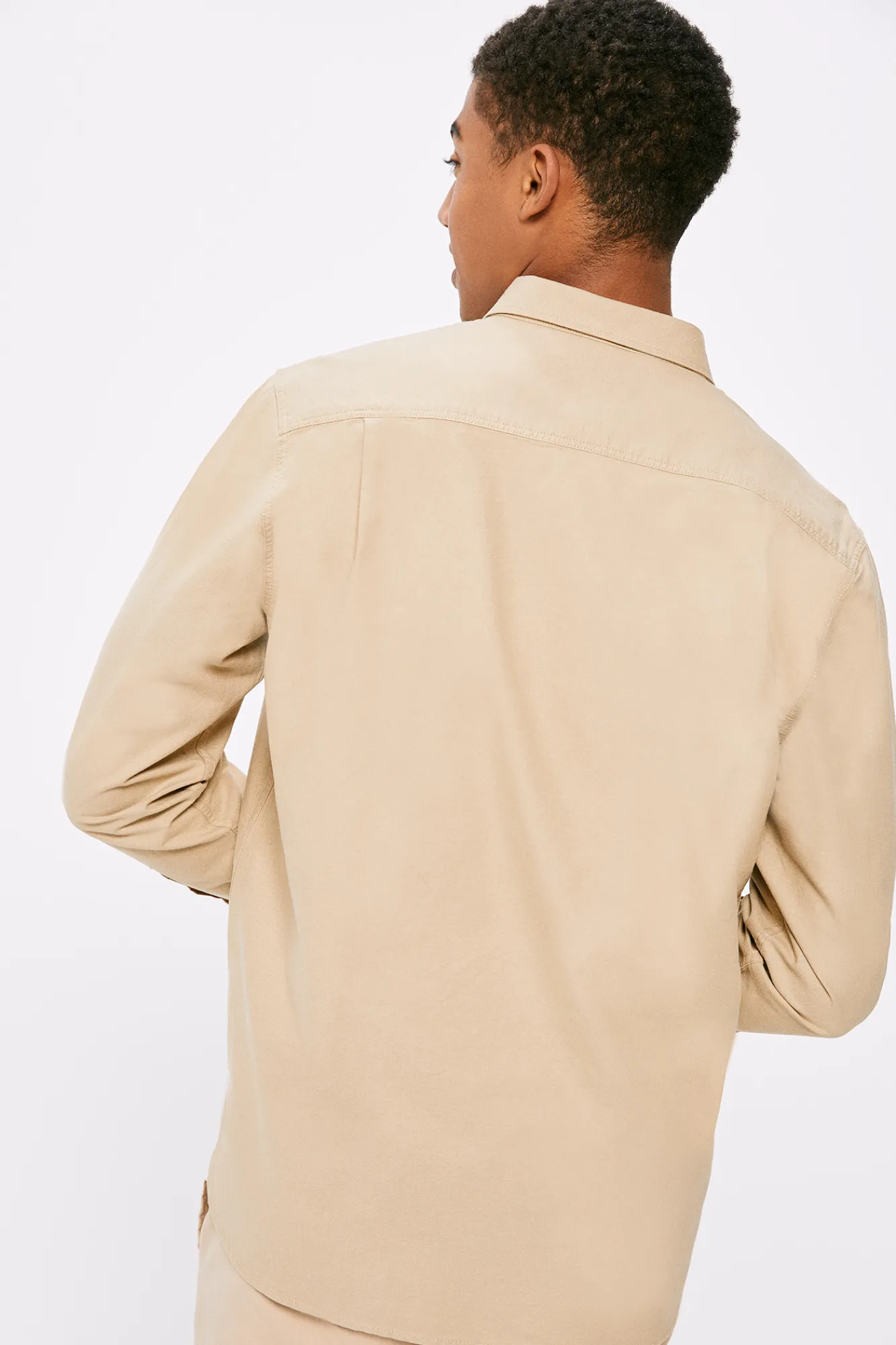 * Camisa Oxford Color Beige Medio Best