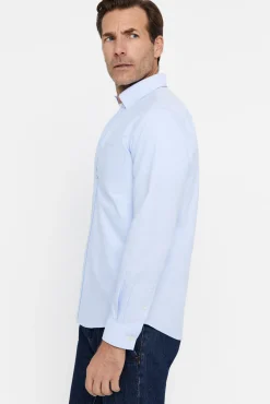 Cortefiel Camisa Oxford Liso Azul Discount