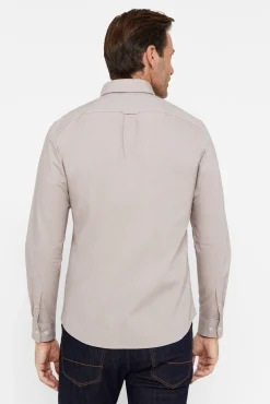 Cortefiel Camisa Oxford Liso Beige New