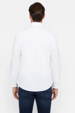 Cortefiel Camisa Oxford Liso Blanco Clearance