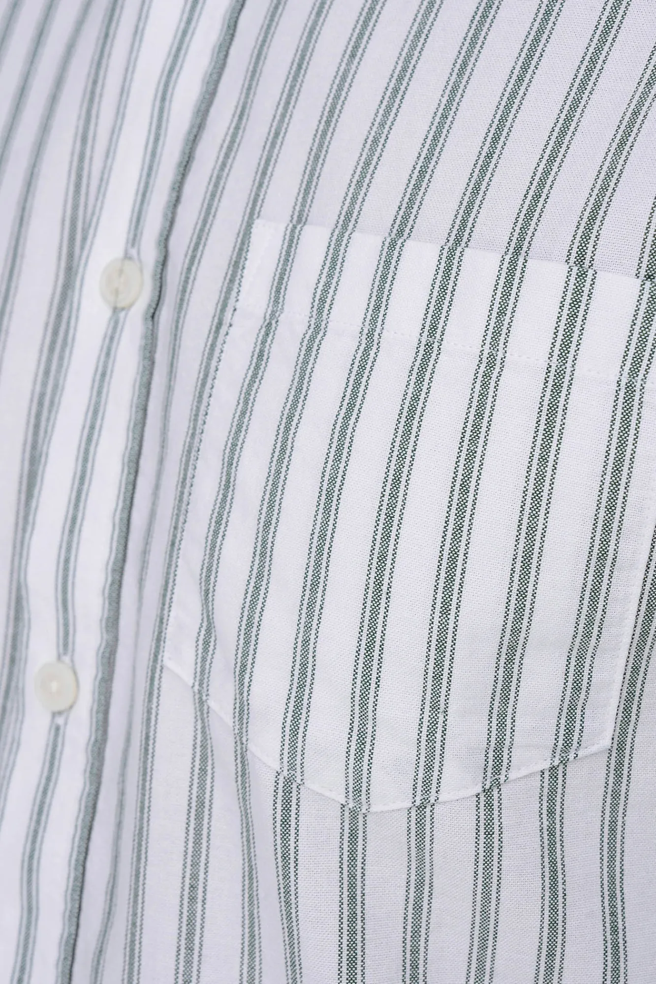 Only & Sons Camisa Oxford Rayas Verde Discount