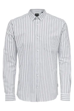 Only & Sons Camisa Oxford Rayas Verde Discount