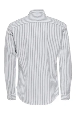 Only & Sons Camisa Oxford Rayas Verde Discount