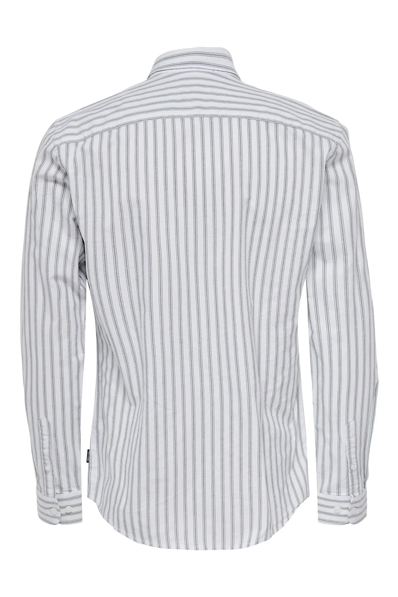 Only & Sons Camisa Oxford Rayas Verde Discount