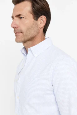 Cortefiel Camisa Oxford Rayas Azul Best