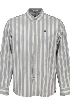 * Camisa Oxford Rayas Azul Oscuro Discount