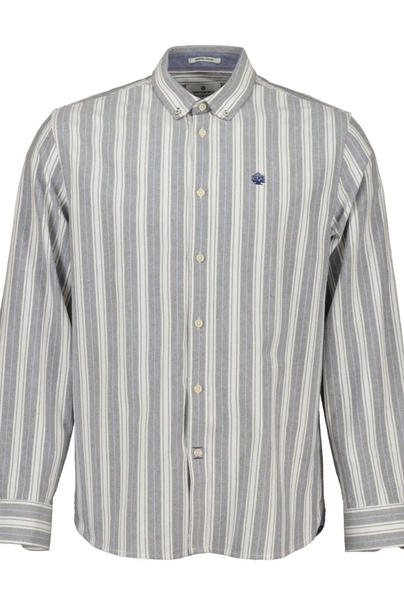 * Camisa Oxford Rayas Azul Oscuro Discount