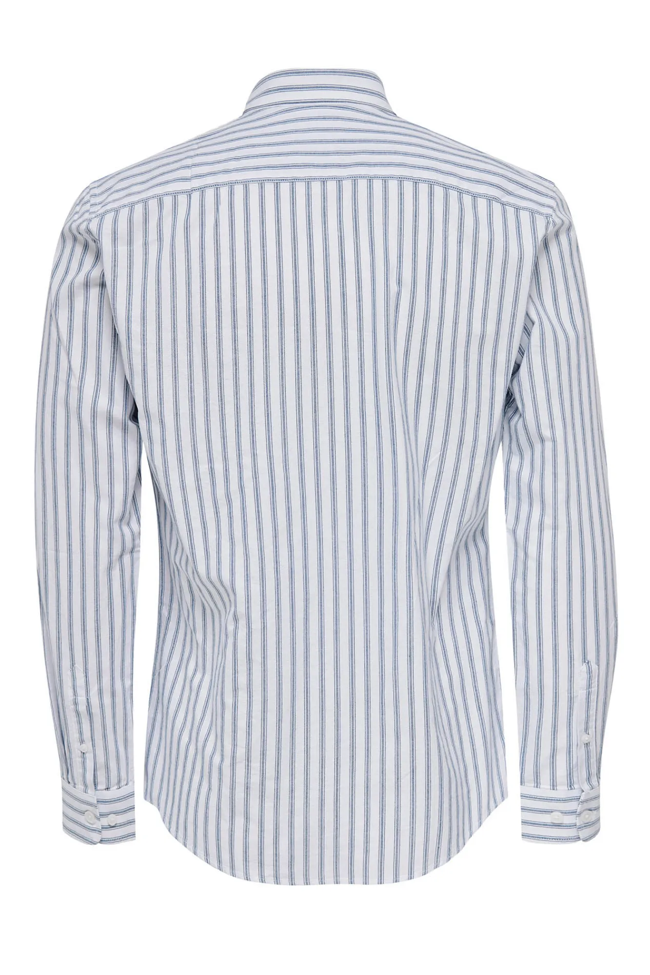 Only & Sons Camisa Oxford Rayas Azul Medio Best