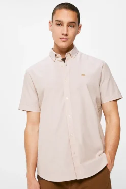 * Camisa Pinpoint Beige Outlet