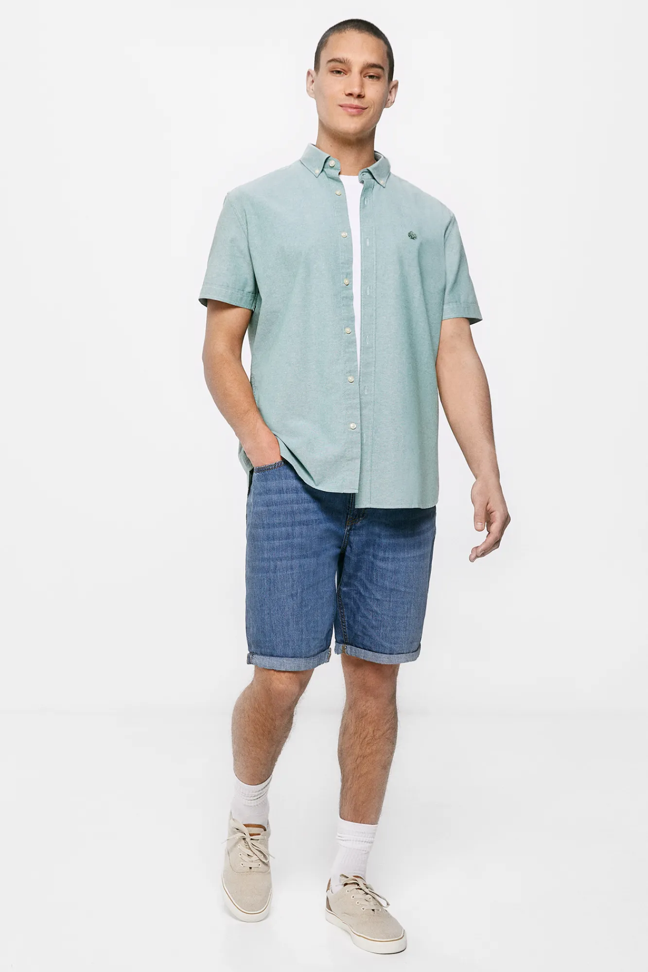 * Camisa Pinpoint Verde New