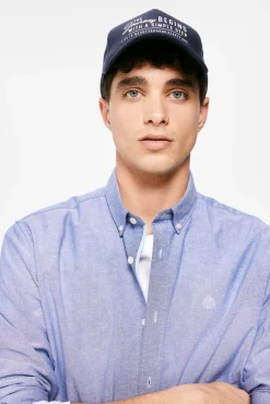 * Camisa Pintpoint Color Azul Medio Clearance