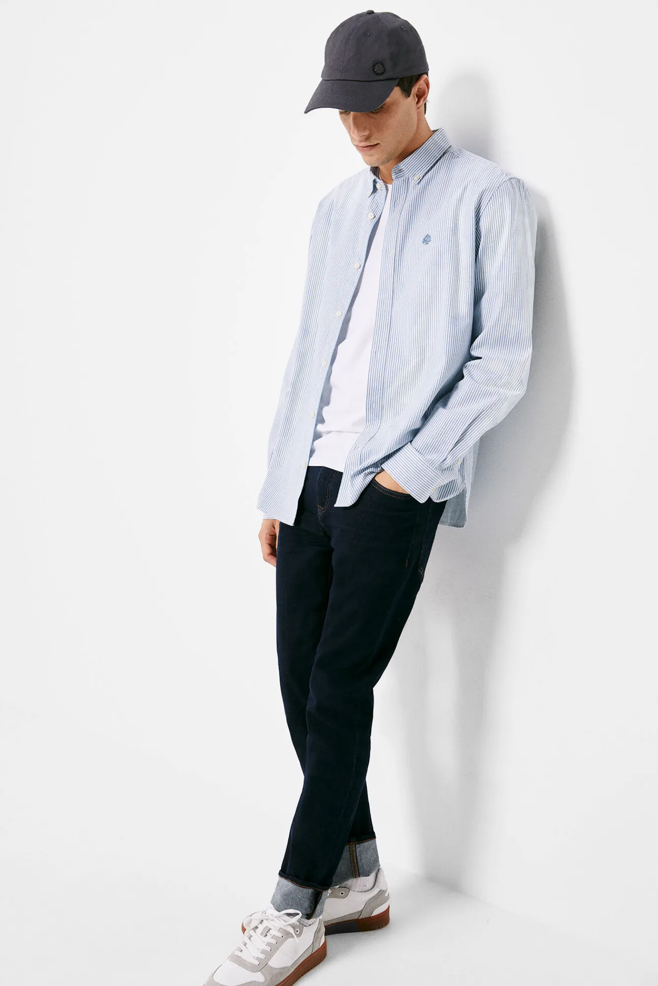 * Camisa Pintpoint Rayas Azul Clearance