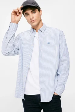 * Camisa Pintpoint Rayas Azul Clearance