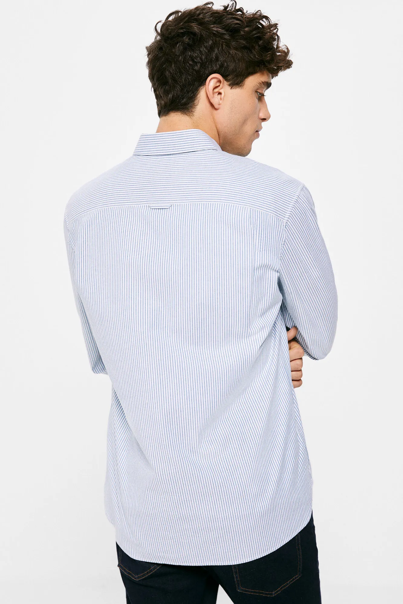 * Camisa Pintpoint Rayas Azul Clearance