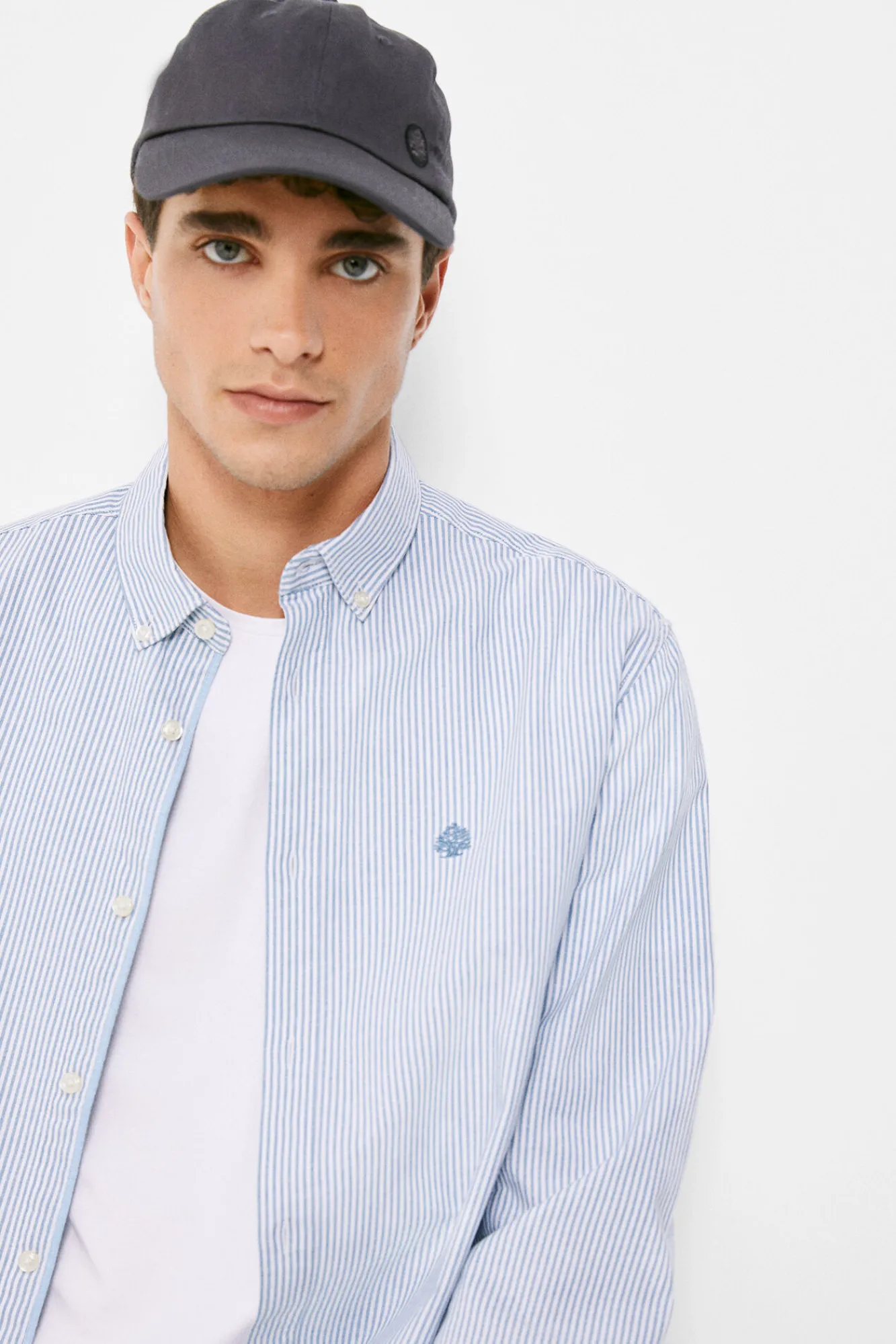 * Camisa Pintpoint Rayas Azul Clearance
