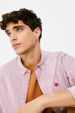 * Camisa Pintpoint Rayas Rojo Discount