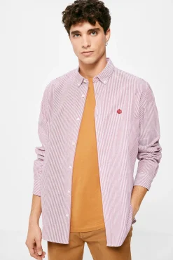 * Camisa Pintpoint Rayas Rojo Discount