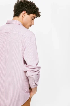 * Camisa Pintpoint Rayas Rojo Discount