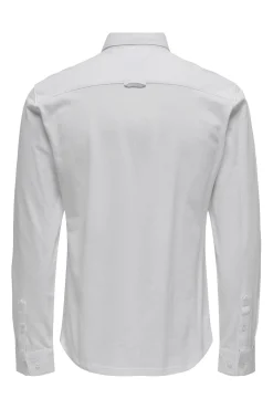 Only & Sons Camisa Pique Blanco Sale
